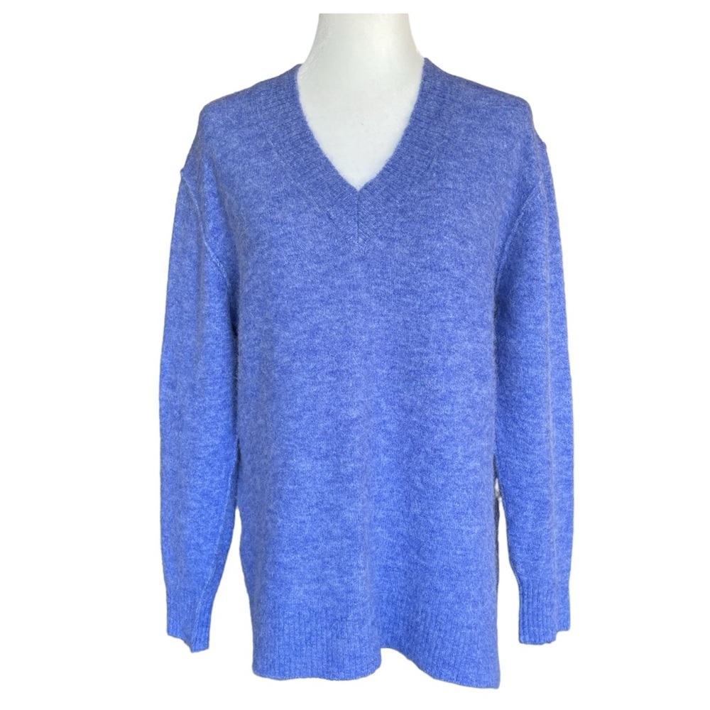 Wilfred Aritzia Blue Fuzzy Wool Blend Sweater US XS